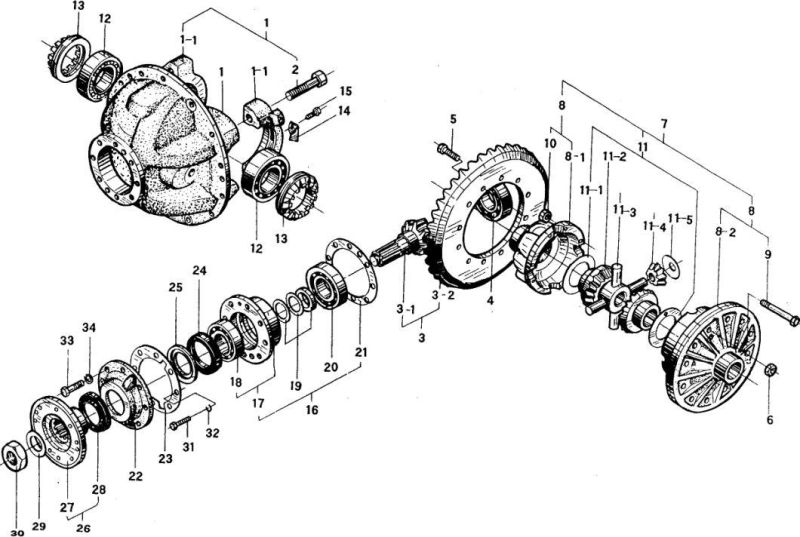 75201865 Front Axle Main Drive for Wheel Loader Parts Zl50g/Zl50gn