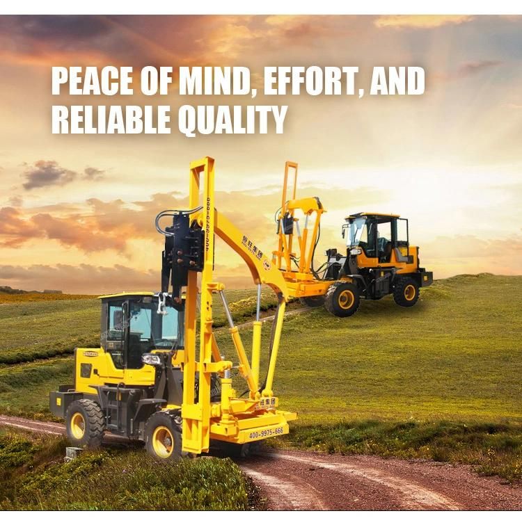 Hydraulic Pile Driver Hammer Vibratory Guardrail Post Driver Machine