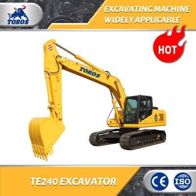 Te240 Russia Construction Works Morocco Building Material Shops Crawler Small Excavator Digger Medium Excavator