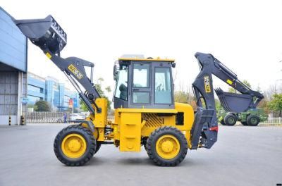Four Wheels Backhoe Loader Mini Loader Excavator Loader with Attachment for Sale (WZ30-25)