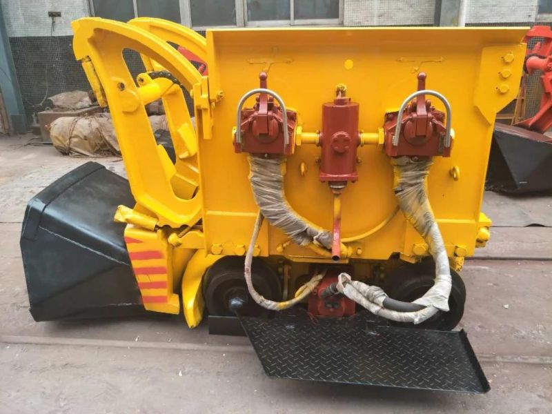 Zq-26 Underground Mining Tunnel Air Driven Rail Wheel Bucket Mucking Rock Ore Loading Machine with CE Certification