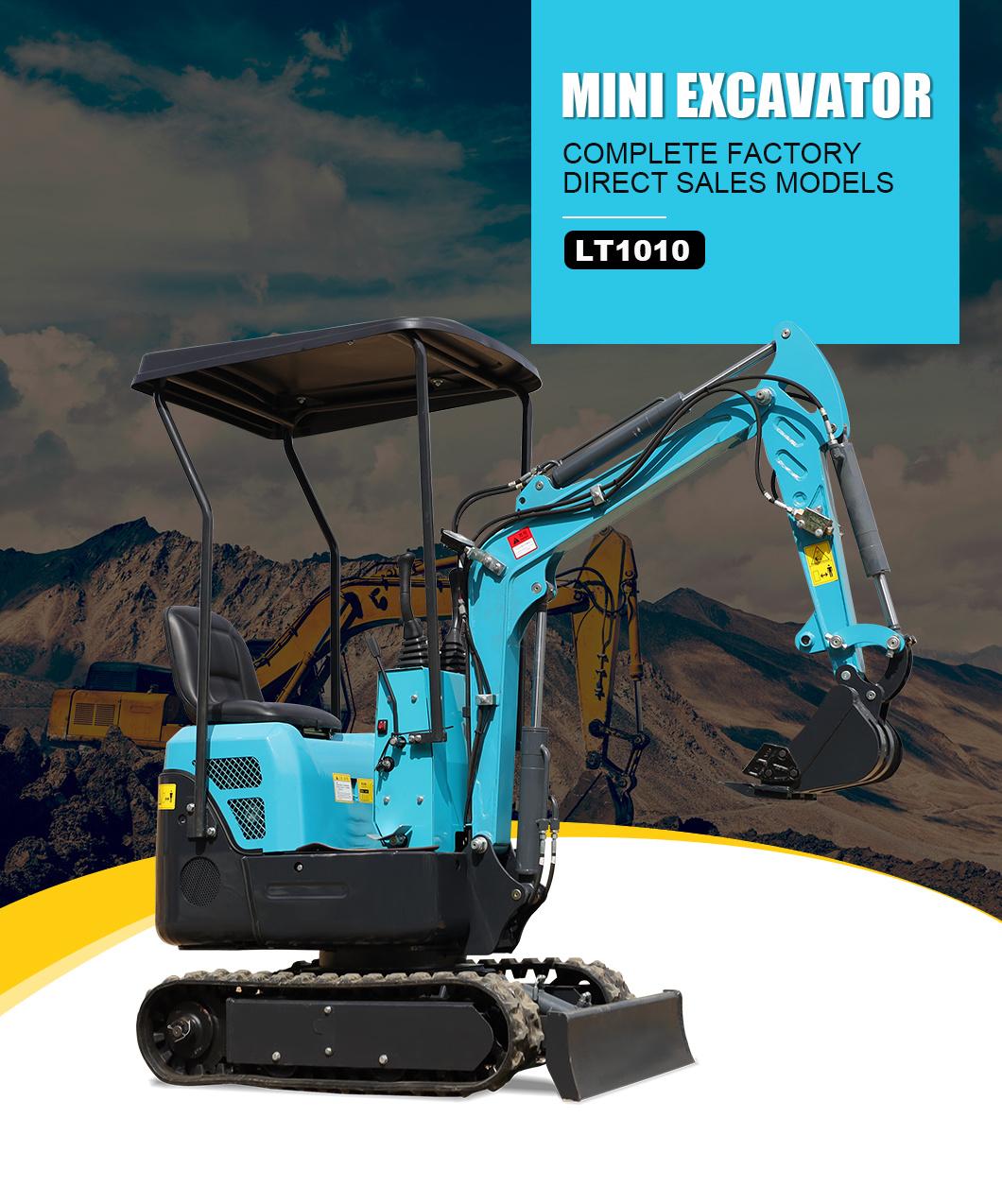 Cylinders Strong Power China Small Cheap Mini Excavator Rhinoceros Electric 1000kg Mini Digger