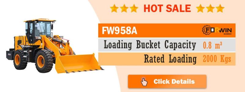 Construction Machinery Equipment 5 Ton Wm956 Mini and Compact Front End Shovel Articulated Steering 4WD Track Small Wheel Loaders