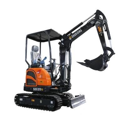 Shanding Factory Chassis Track Retractable Mini Small Excavator Crawler Digger Model SD20u