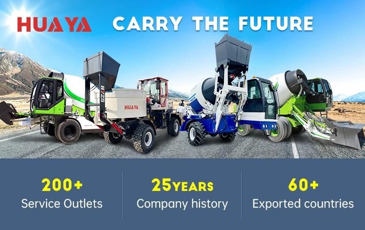 Huaya Hydraulic Mixer Cement Mobile Self Loading Concrete Mixers Truck