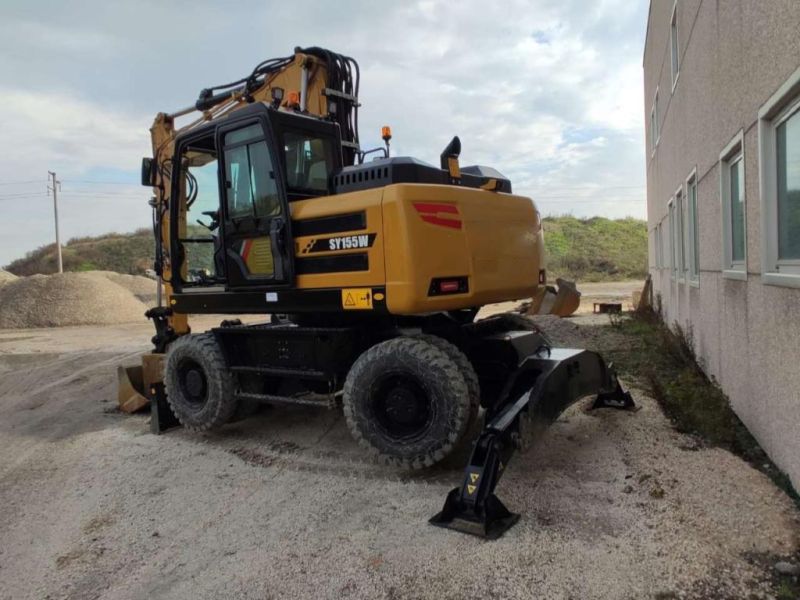 13.5 Ton Hydraulic Wheeled Excavator with Isuzu Engine Sy155W