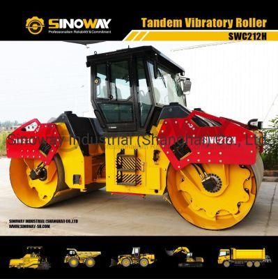 12ton Tandem Vibratory Roller Sinoway Double Drum Vibratory Road Roller