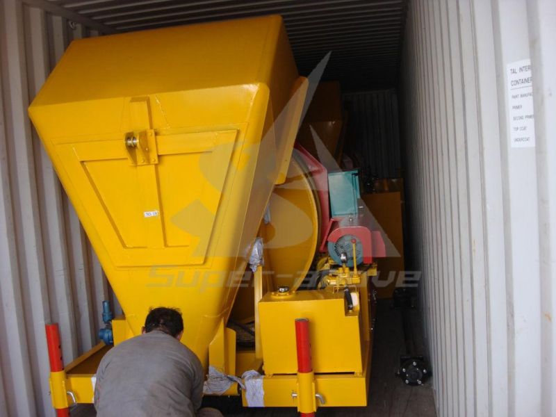 Self-Loading Concrete Mixer by Diesel Engine