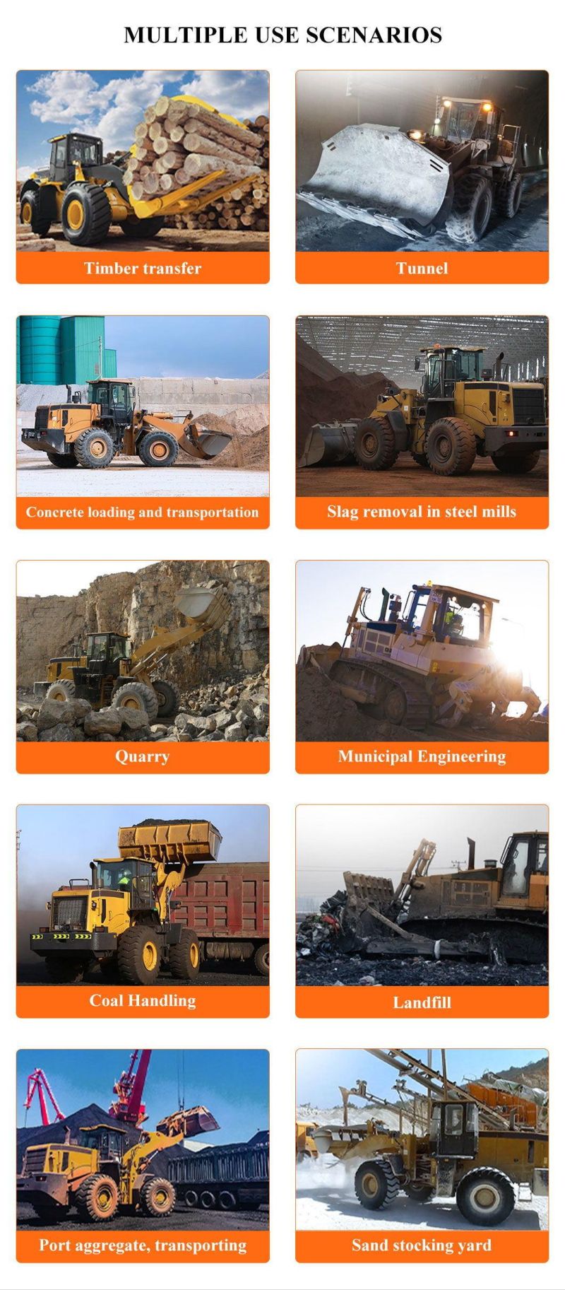 Factory Hot-Sale Front Bucket Pay Loader 1 Ton 1.5 Ton 2 Ton 5 Ton Tractor Front Wheel Loader
