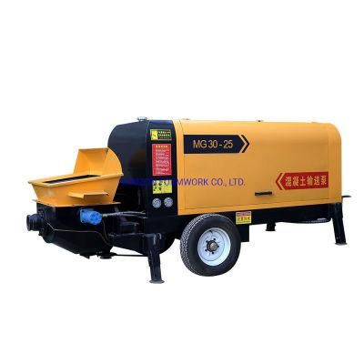 Small Portable Concrete Pump Price Trailer Diesel Power Concrete Pumps with Pipelines for Free