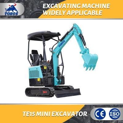 China Crawler Mini Excavator 1 Ton for Sale Top Quality Hydraulic Small Digger Crawler Mini Excavator Factory Delivery