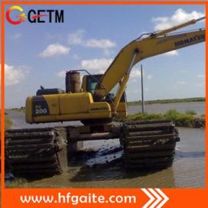 Amphibious Excavator for Salvage Operation, Clearing Trees