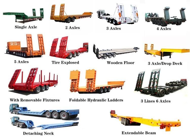 High Quality Detachtable Gooseneck Beam Bridge Girder Transportation Dropdeck Heavy Duty Towing Dolly Low Bed Modular Semi Trailer