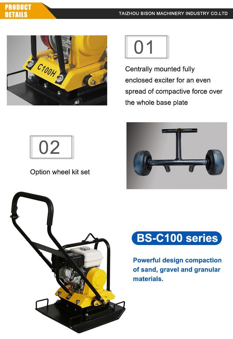 Bison Muffler Tamping Rammer Plate Compactor 90kg Best Selling China