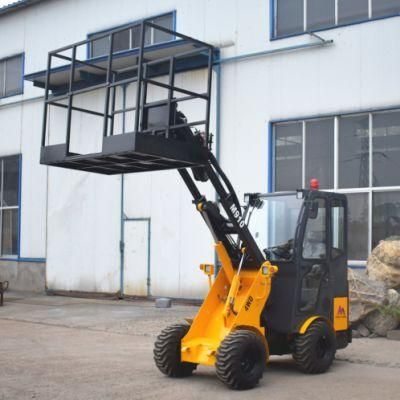 1 Ton Mini Telescopic Handler 4WD Steering Telescopic Boom Loader Handler Telescopic Wheel Loader for Sale