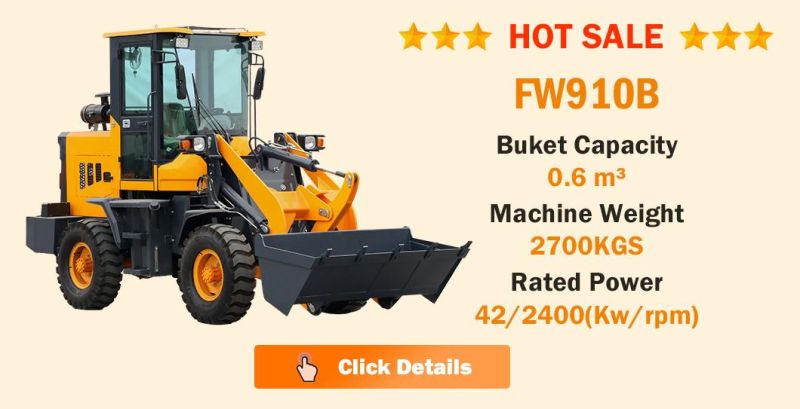 Economical and Practical Customized Compact Hydraulic Front-End Single Bucket Small Wheel Loader for Urban Construction