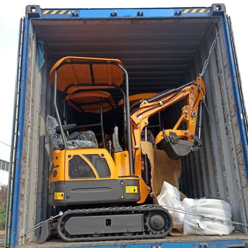 Shovel Backhoe Loader Small Digger Mini Excavator with Canopy for Road