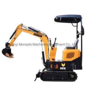 Cg10 Mini Crawler Excavator, 1ton Mini Digger for Sale, Swing Boom and Extendable Track for Sale
