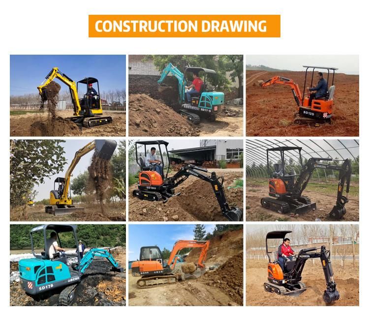 Crawler Excavator Moving Type and 2.5 Tons Mini Hydraulic Digger Construction Tools Perkins Engine 2.5t Excavator Price