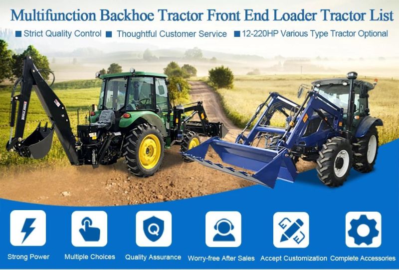 Universal Farm Tractor Tractors with Backhoe Loader for Sale