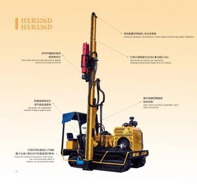 Crawler Solar Pile Driver Road Safety Maintenance Drop Pile Driver with Hydraulic Hammer