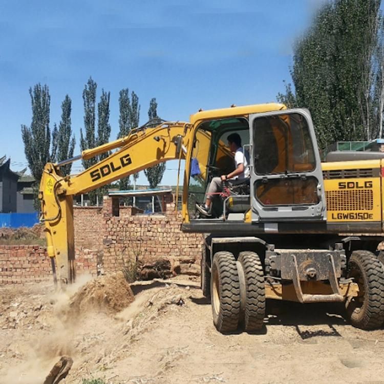 Hot Sell Small Excavator Hydraulic Wheel Excavator with Ce Certification (LGW6150E)