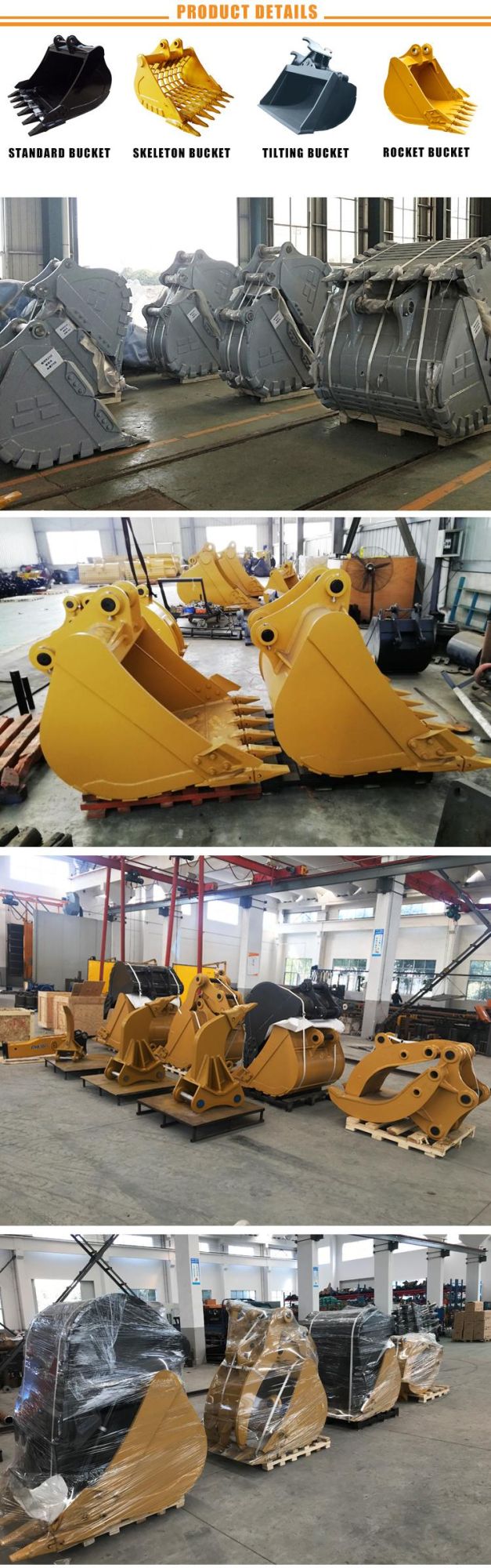 1m3 Tilt Bucket Rotating Buckets for Excavator Backhoe