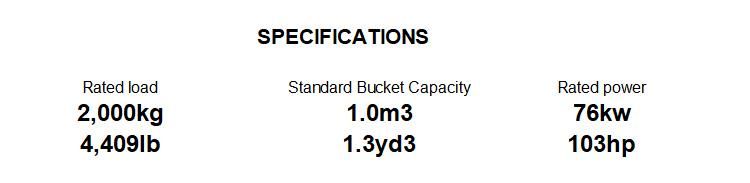 Hot Sale Chinese Bucket Loader 2.0 Ton Loader Machinery