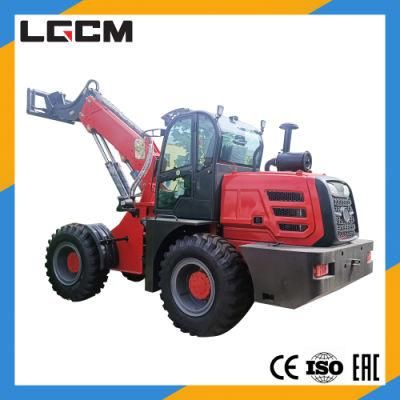 Telescopic Boom Wheel Loader with 2 Tons Lifting Capacity