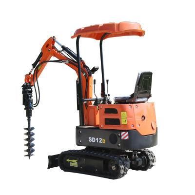 1 Ton Garden Excavator Mini Digger Can Be Equipped with Swing Arm SD12D