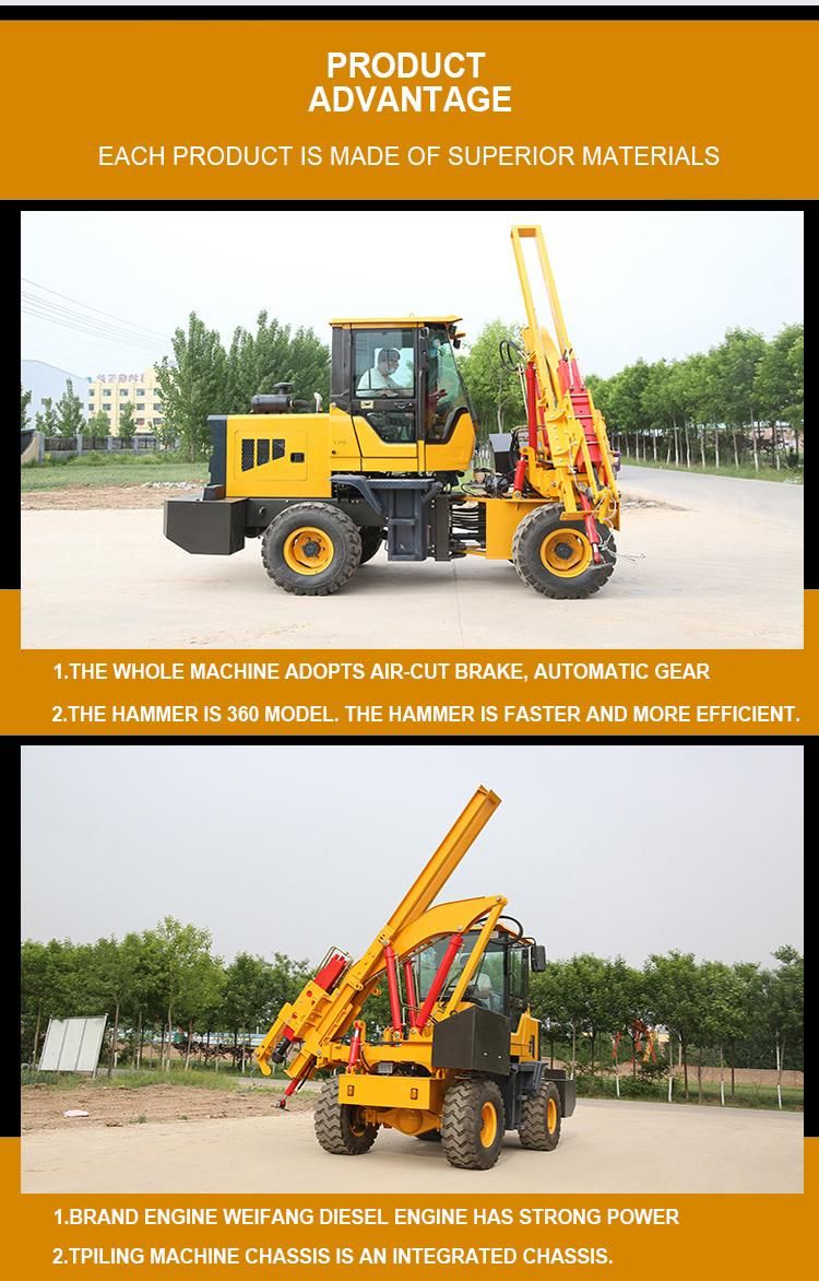 Factory Sale 920 High Way Guard Rail Pile Driver Hammer Pile Driver Hydraulic Static Pile Driver