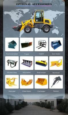 Toros Wheel Skid Steer Loader 1.8ton Multiple Attachments Optional for Sale