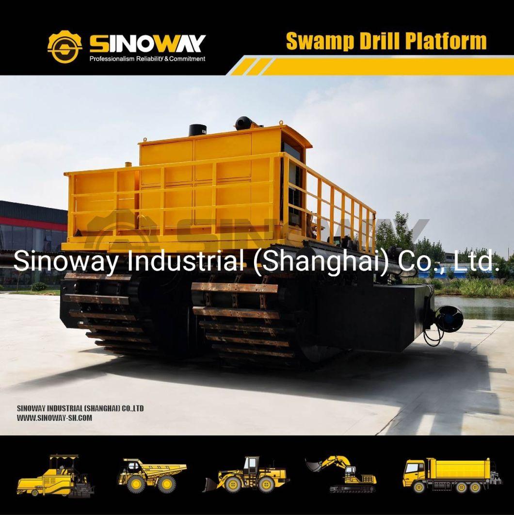 Marsh Buggy Drill Rig with Jacking up Legs Custom Swamp Barge Drilling Rig for Sale