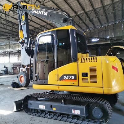 Top Quality Shantui Mini Size Excavator Se75 7.5t with 0.32m3 Bucket Capacity