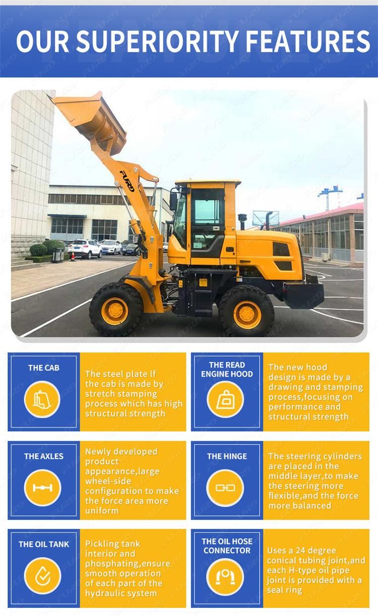 Small Wheel Loader 1.8 Ton Rated Load Front End Loader for Sale (FWT930)