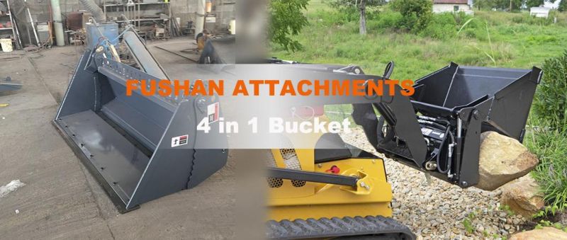 Mini Loader Extensions Skid Steer Loaders Attachment 4 in 1 Bucket