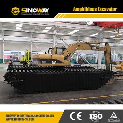 Amphibious Undercarriage Pontoon with Track for Used Cat320c Excavator
