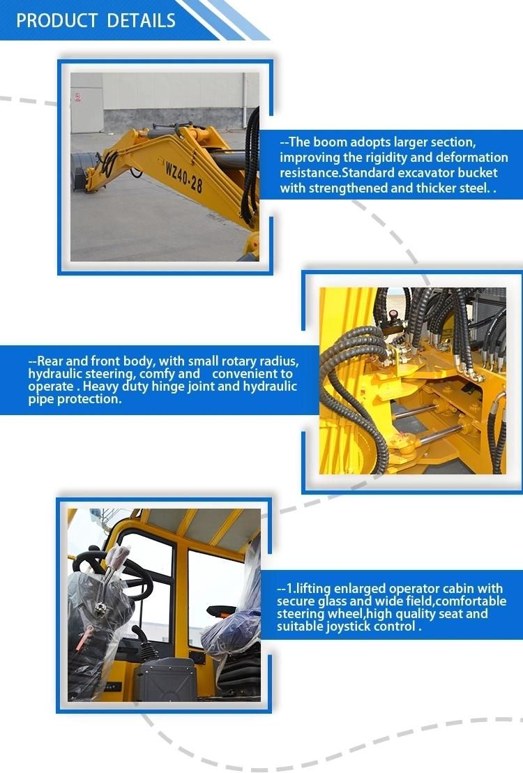 Haiqin Brand (WZ40-28) with Cummins Engine 4.0ton Backhoe Loader