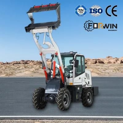 Factory Outlet Fw910 (white) Small Wheel Loader Price with Snow Blade/Mixer Bucket Clamp/Digger 0.8tons/0.4m&sup3; Front Loader for Sale