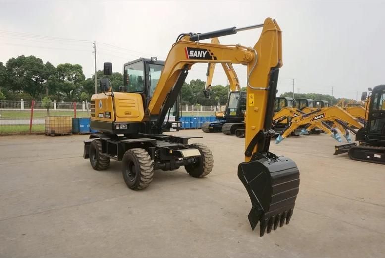 Mini Wheel Small Used Second Hand Digger 5 Ton 6 Ton 7 Ton 8 Ton 9 Ton Excavator Wheel Excavators Minine Machine Construction Machinery Sany Sy65W Price Usada