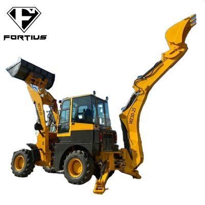 Fortius Fts20-25 Small 4X4 Wheel Compact Loader Backhoe Loader with Grapple Cheap Sale