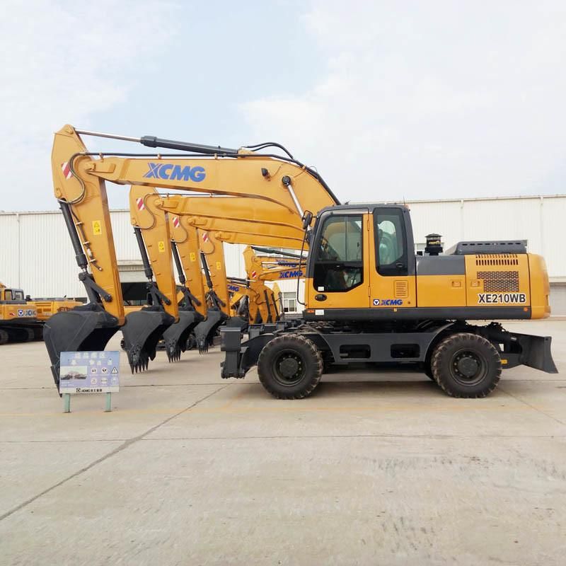 Top Quality Xe210wb 20ton Wheel Excavator with Pipes