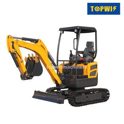 CE/EPA Approved 2 Ton Mini Pelle Hydraulique/Small Digger/Caterpillar Excavators/Mini Excavators Machine with 0.07cbm Ditching Tilting Bucket