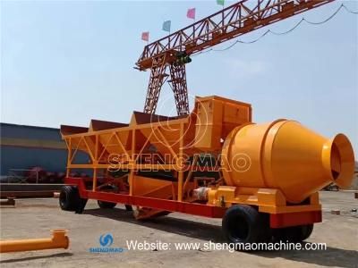 Low Cost 30m3/H Small No Foundation Mobile Concrete Batching Plant with Direct Factory Price