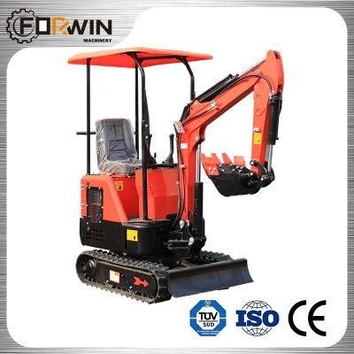 0.8 T Small Backhoe Digger Fw10A Mini Hydraulic Pump Rubber Crawler Track Excavators Cheap Price for Sale