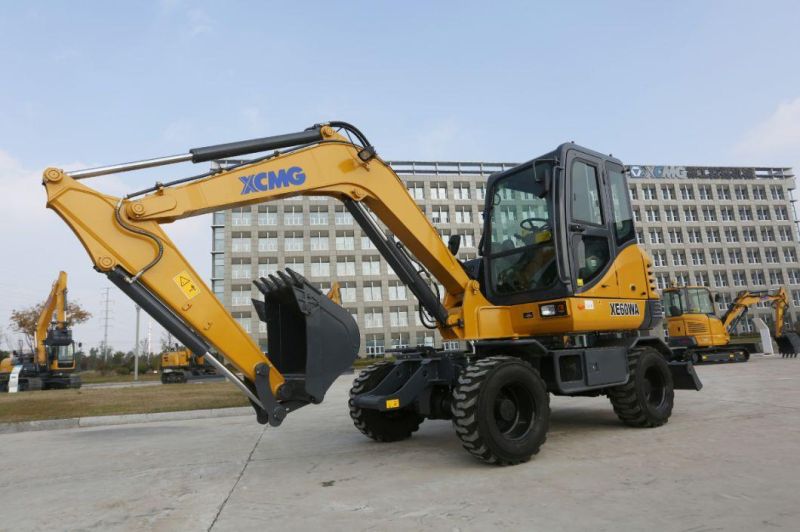 XCMG Small Excavator Xe60W 6ton Wheel Excavator (More models for Sale)