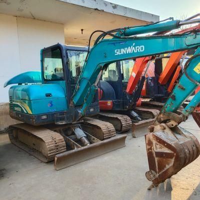 Used Excavators Sunwarrd Swe60e Crawler Excavators Earth-Moving Machinery Good Condition Low Hours