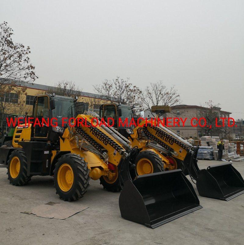 Forload 2.5tons 2500kgs Mini Telescopic Wheel Loader of T2500 Model with Cummins or Yunnei Engine