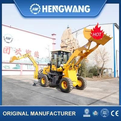 Diesel Backhoe Loader with 1m3 Loading Bucket