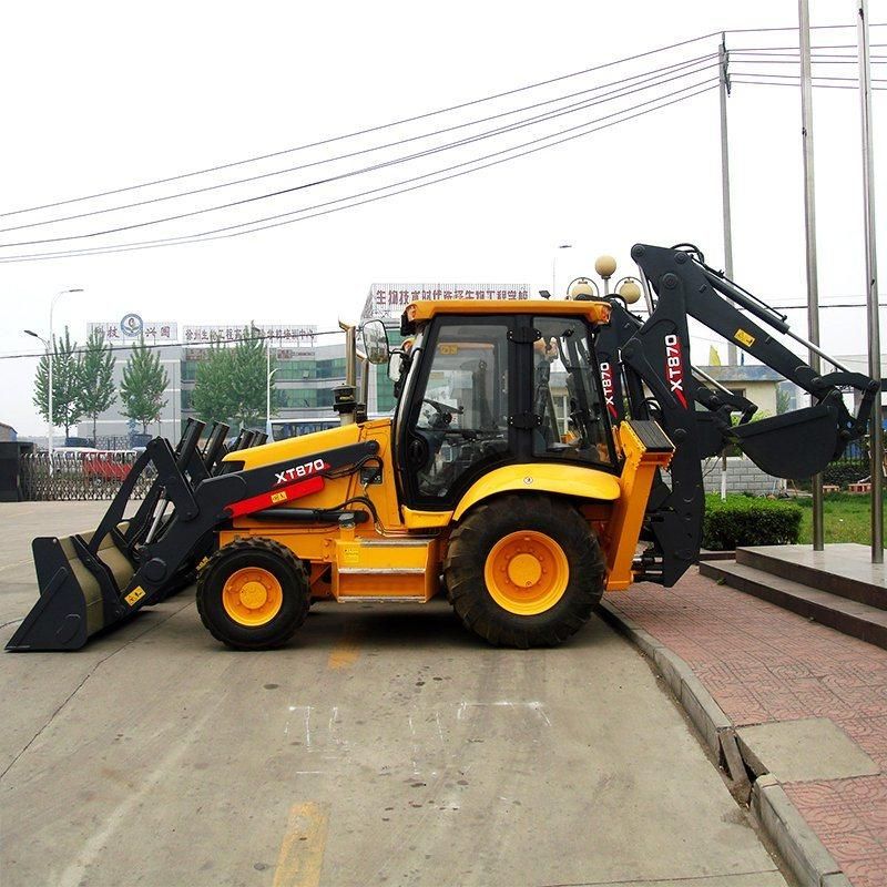 High Quality Xc870HK 2.5ton Backhoe with 74kw Cummins Engine for Sale